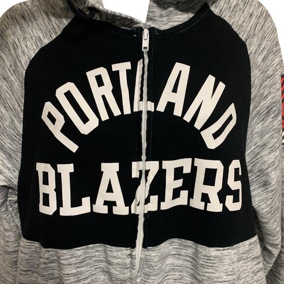 New Era Portland Trail Blazers Full Zip Hoodie Womens Size M - Picture 2 of 8